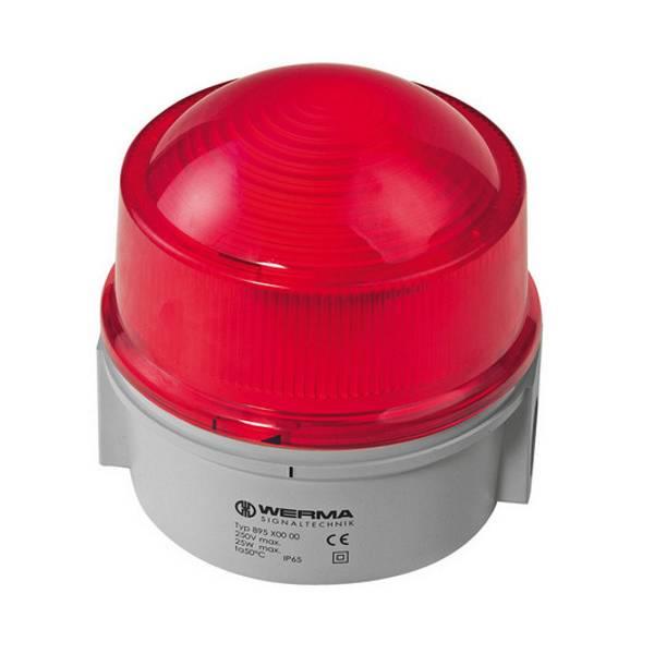 897.100.68 Werma  XenonStrobe 897 230vAC 1:RED 15J 1Hz IP65 Base Mount Double Flash